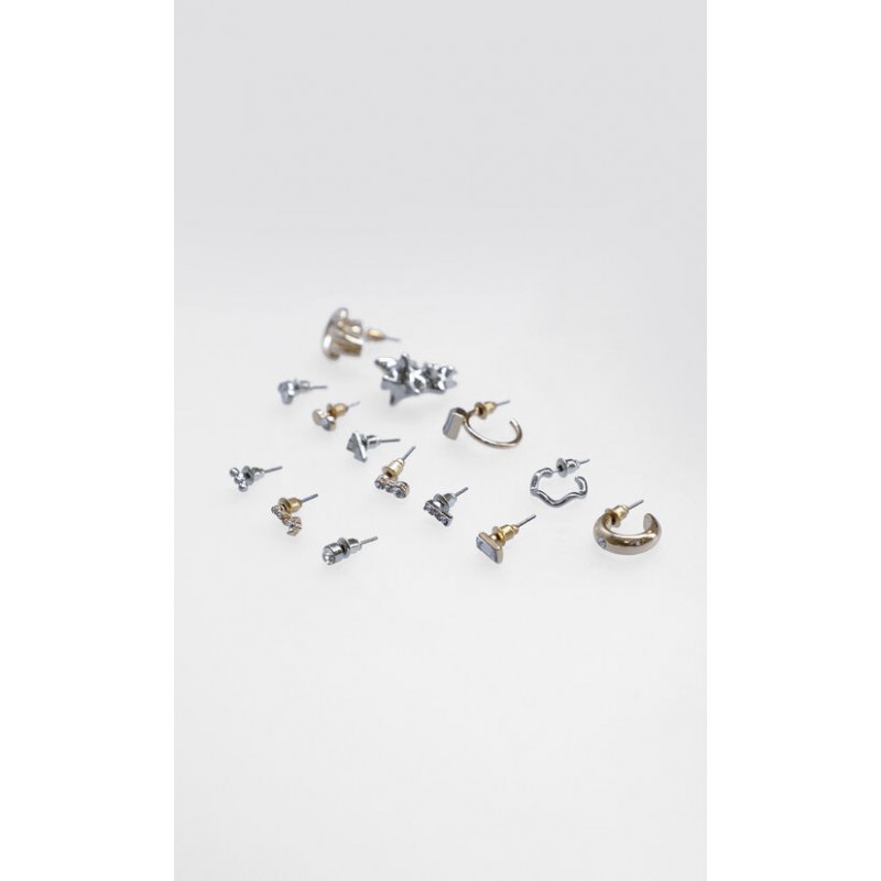 Set Aretes Plateados