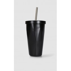 Vaso Con Popote Negro
