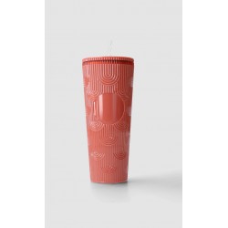 Vaso Con Popote Rosa