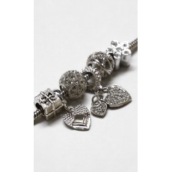 Pulseras Charms Plateada
