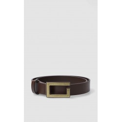 Cinturón Con Hebilla G Café