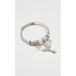 Pulseras Con Charms Plateada