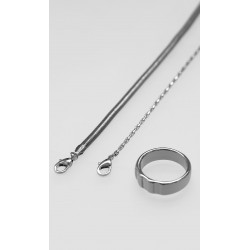 Set Collar Y Anillo Plateado