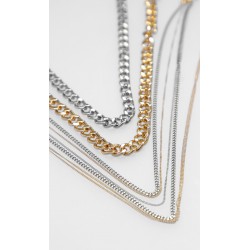 Collar Multicadena Y Aretes