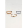 Set Anillos Plateado