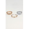 Set Anillos Plateado