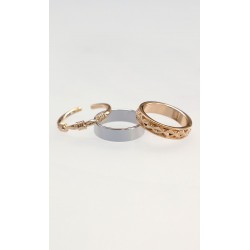 Set Anillos Plateado
