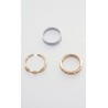 Set Anillos Plateado