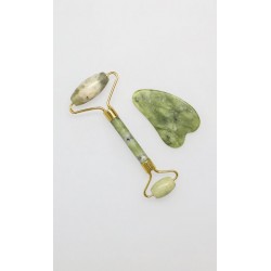 Set De Rodillo Y Gua Sha Blanco