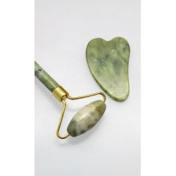 Set De Rodillo Y Gua Sha Blanco