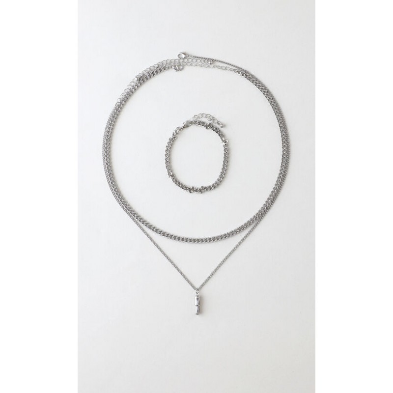 Collar Multicadena Con Dije