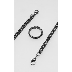 Set Collar Y Anillo Negro