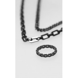 Set Collar Y Anillo Negro