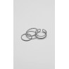 Set Anillos Plateados