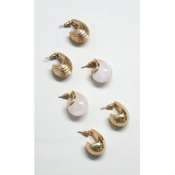 Set Aretes Gota Dorados