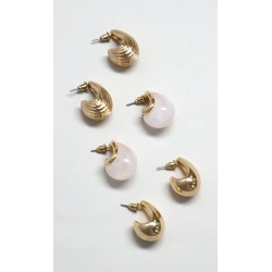 Set Aretes Gota Dorados