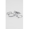 Set Anillos Plateado