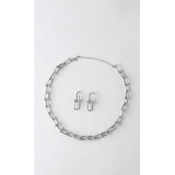 Set Collar Y Aretes Eslabones