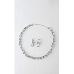 Set Collar Y Aretes Eslabones