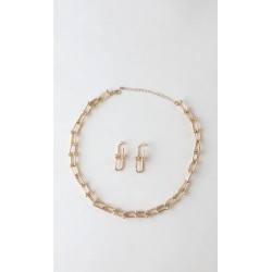 Set Collar Y Aretes Eslabones