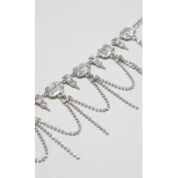Collar Brillos Plateado