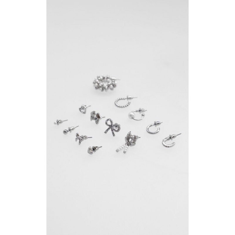 Set Aretes Plateados