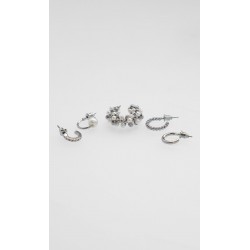 Set Aretes Plateados