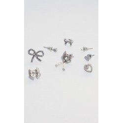 Set Aretes Plateados