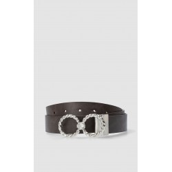 Cinturón Hebilla Reversible Café