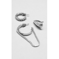 Set Aretes Plateados