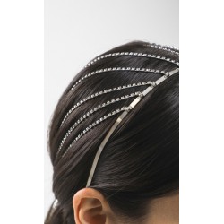 Diadema Brillos Plateada