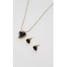 Set Collar y Aretes Corazones