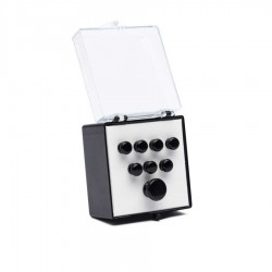 Martin 18APP17PN, Ebony, Set de 8, Plain Bridge y Endpins