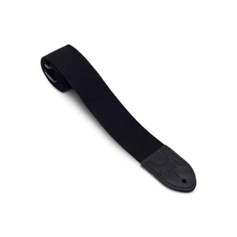 Tahalí Martin, tejido de algodón con soporte para púas, color negro.