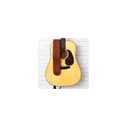 Tahalí para Guitarra Acústica de Cuero Plegado Premium (Café)