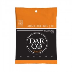 Cuerdas Darco para Guitarra Acústica 6-String XL, 80/20 Bronze