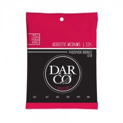 Cuerdas Darco para Guitarra Acústica 6-String Med., 92/8 Phosphor Bronze