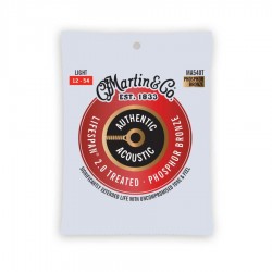 Cuerdas Martin para Guitarra Acústica Authentic Treated, Light, 92/8