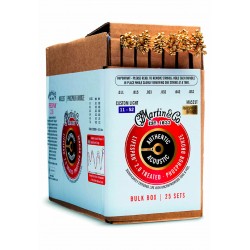 Cuerdas para guitarra, Martin MA535T Custom Light, Caja con 25 paquetes.