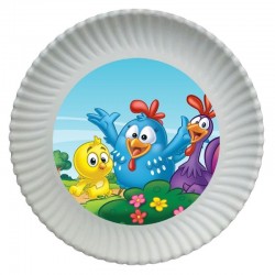 12 Platos Gallina pintadita