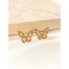 Arete Mariposa Zirconia Dorado