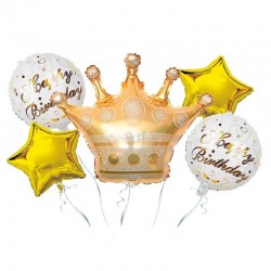 Arreglo bouquet corona dorada