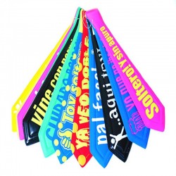 Corbata neón con frases