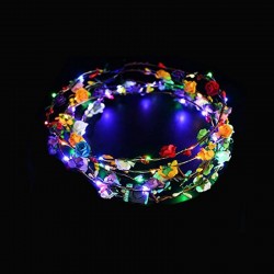 Corona de flores luminosa led
