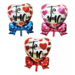 Globo corazón con moño