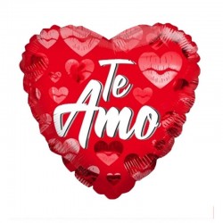Globo corazón te amo besos