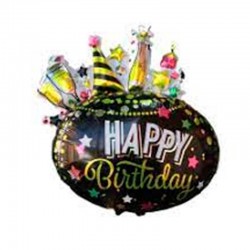 Globo cumpleaños corona copas