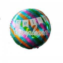 Globo de cumpleaños banderines