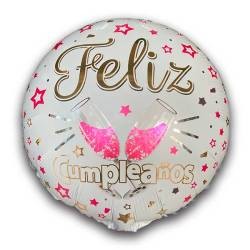 Globo de cumpleaños blanco...