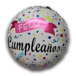 Globo de cumpleaños blanco...